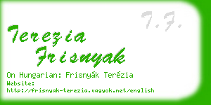 terezia frisnyak business card
