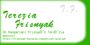 terezia frisnyak business card